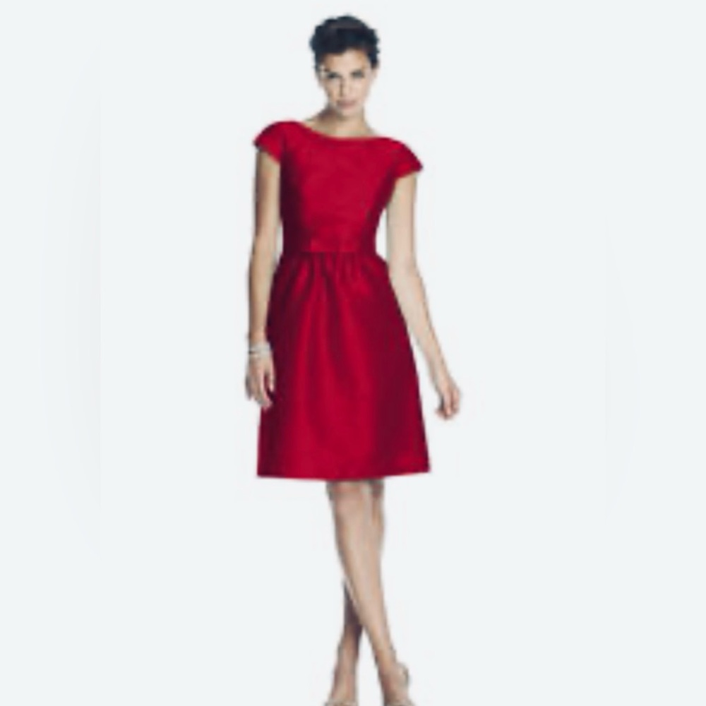 ALFRED SUNG Scarlet Cap Sleeve Wedding Dress